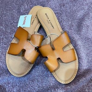 Tan Open Toe Sandals size 9